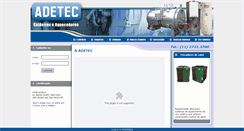 Desktop Screenshot of adetec.ind.br